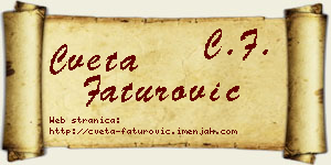 Cveta Faturović vizit kartica